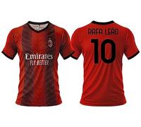 Generico Maglia Leao 10 rossonera 2024 Ragazzo Bambino Ufficiale 2023 2024 Rafa Leao Dieci Replica 4 6 8 10 12 Anni (4 Anni Bambino)