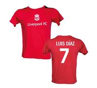 Generico Maglia Liverpool Personalizzata Luis Díaz 7 creata utilizzando Maglia Calcio Replica Autorizzata 2024 Taglie da Bambino Ragazzo (IT, età, 10 Anni, Regular, Rosso)