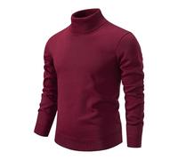 Generico Maglia Lupetto Uomo Termica Manica Lunga, Maglia Uomo Morbido Comodo Traspirante Maglioncino Tendenza Leggero Maglioncino Basic Invernale Classico Perfetta per L'autunno E l'inverno