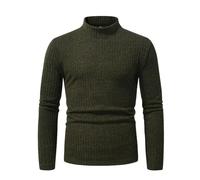 Generico Maglia Lupetto Uomo Termica Maniche Lunghe, Maglione Uomo Allentato Traspirante Maglioncino Leggero Tendenza Maglioncino Basic Invernale Classico Perfetta per L'autunno E l'inverno