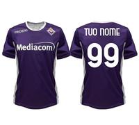 Generico Maglia Personalizzata Fiorentina, Home 2025 2026 Replica Ufficiale, Viola, Bambino/Adulto, 100% Poliestere