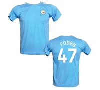 Generico Maglia Phil Foden 47 Manchester City Home t-Shirt da Calcio Ufficiale autorizzata - Taglie da Adulto e Bambino (XXL-Adulto)