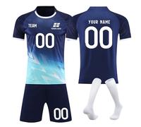 Generico Maglia Replica Ufficiale FIGC Italia Personalizzabile con Nome e Numero a Scelta, Modello Home Stagione 2024, Adulto, Ragazzo, Bambino, 100% Poliestere L27