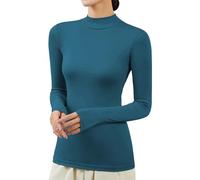 Generico Maglia Termica da Donna a Maniche Lunghe con Collo Alto Traspirante Maglietta Intimo Canottiera Calda Pigiama Traspirante Abbigliamento Invernale Maglia Termica Donna Invernale