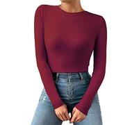 Generico Maglia Termica da Donna Maglietta Manica Lunga Scollo Scoop Intimo Termico Donna Magliette Termiche Traspirante Abbigliamento Termico Inverno Maglia Termica Sci Donna