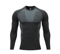 Generico Maglia Termica Uomo Calcio, Maglietta Uomo Manica Lunga Biancheria Termica a Maniche Lunghe Compressione Baselayer Asciugatura Rapida Sportivo Top Compression Shirt per L'autunno E l'inverno