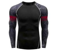 Generico Maglia Termiche da Uomo, Maglia Maniche Lunghe Uomo Elasticizzato Biancheria Termica a Maniche Lunghe Asciugatura Rapida Corsa Ciclismo Maglia Termica da Corsa per L'autunno E l'inverno