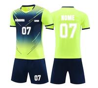 Generico Maglie da Calcio Personalizzabili con Vostro Nome Numero Squadra Logo, Completino Calcio Bambino Maglie Calcio & Pantaloncini Completino Calcio Bambino