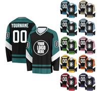 Generico Maglie da Hockey su Ghiaccio Personalizzate,progetta la Tua Maglia da Hockey su Ghiaccio Personalizzata con Il Tuo Nome/Squadra/Numero (IT, Testo, Taglia Unica, Regular, Regular, Stile 8)