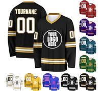 Generico Maglie da Hockey su Ghiaccio Personalizzate,progetta la Tua Maglia da Hockey su Ghiaccio Personalizzata con Il Tuo Nome/Squadra/Numero (IT, Testo, Taglia Unica, Regular, Regular, Stile 7)