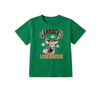 Generico Maglietta a Maniche Corte e Girocollo per Bambini e Bambine con Tema Oktoberfest, Simpatica Maglietta Bavarese. (Green, 4-5 Years)