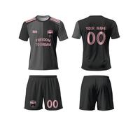 Generico Maglietta Calcio Personalizzata,Maglia da Calcio Kit Personalizzabili con Il Tuo Nome e Numero Squadra e Logo,Donna Uomo e Bambino,100% Poliestere,Traspirante