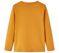 Generico Maglietta da Bambino a Maniche Lunghe Ocra Scuro 128,Giallo,0.2kg,12857