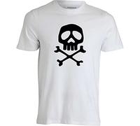 Generico Maglietta di cap. Harlock v.1 Unisex t-Shirt Nave Arcadia Cartone Anni 80 Skull Uomo Ragazzo Bambino (7-8 Anni, Bianco)