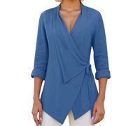 Generico Maglietta Donna Casual, Camicia Donna Curvy,a Bottoni Frontali con vestibilità Rilassata e Colletto rovesciato per Un Casual Elegante Magliette Blusa Tops Shirt