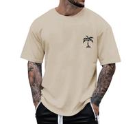 Generico Maglietta Maniche Corte Uomo, Tshirt Uomo Cotone,con Maniche Raglan e Stampa Lettere Scollo Rotondo Floreale Fondo Camicia T-Shirt T Shirt Tee Shirts Camicia Tops