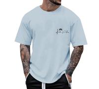 Generico Maglietta Maniche Corte Uomo, Tshirt Uomo Cotone,con Maniche Raglan e Stampa Lettere Scollo Rotondo Floreale Fondo Camicia T-Shirt T Shirt Tee Shirts Camicia Tops