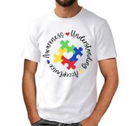 Generico Maglietta Maniche Corte Uomo, Tshirt Uomo Cotone,per la Consapevolezza Morbida e Comoda a Maniche Corte Leggera per Supporto e Difesa Casual da Giorno T-Shirt T Shirt Tee Shirts Camicia Tops
