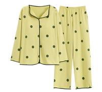 Generico Maglietta Natale Famiglia Set Length Top Wide Leg Pants Camice da Notte Sexy