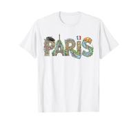 Generico Maglietta Parigi Francia Torre Eiffel Bandiera Francese Magliette Souvenir per Le Vacanze