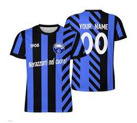 Generico Maglietta Personalizzata Calcio,Maglie Calcio Personalizzabili con Il Tuo Nome e Numero,Adulto e Bambino,100% Poliestere,Traspirante