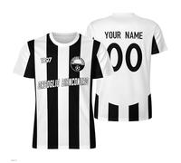 Generico Maglietta Personalizzata Calcio,Maglie Calcio Personalizzabili con Il Tuo Nome e Numero,Adulto e Bambino,100% Poliestere,Traspirante