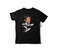 Generico Maglietta Rombo di Tuono T-Shirt Riva Uomo Manica Corta Calcio Bomber - 100% Cotone (XL, Nero)