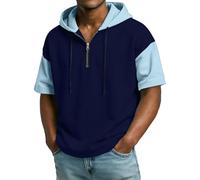 Generico Maglietta Uomo,Tshirt Uomo,con Cappuccio e Cerniera, Pullover da, Stampata in 3D, Disponibile in Europa e America. Giubbotto (Dark Blue, M)