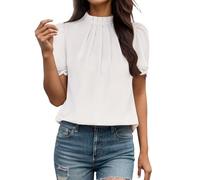 Generico Magliette Donna Estive Maglia Donna Cotone Manica Lunga Elasticizzata T Shirt Manica 3/4 Donna Maglietta Oversize Donna Nera Magliette Donna Bianche Manica Corta Cotone