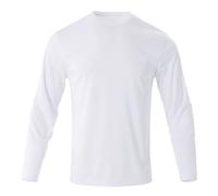Generico Magliette Uomo Bianche Comode Leggero Casual Tshirt Oversize Manica Lunga Firmate Estive Magliette Uomo Cotone Palestra Bianca Maglietta Sportiva Slim Fit Divertenti Morbide Taglia Forti Top
