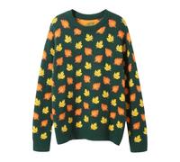 Generico Maglioncino Natale Donna, Maglia Girocollo Knit Crew Maglione Maglia Elegant Taglia Forti alla Moda Felpa Stampato Senza Cappuccio Pullover Maglione Natale Trash per Il Tempo Libero Natale