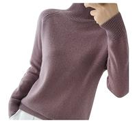 Genérico Maglione Collo Alto Donna Maglione Manica Lunga Morbido Confortevole Felpe Leggero Top Pullover Caldo Elegante Casual Camicette Sciolte Maglia Maglione Maglione per Autunno Inverno Casa