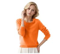 Generico Maglione Cotone Donna, Maglioni Donna Manica Lunga Girocollo Color Block Maglione di Punto Oversize Casual Pullover Top Maglione Lavorato a Maglia per Autunno E Inverno