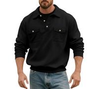 Generico Maglione da Uomo a Mezza Zip Collo Alto a Maglia Fine a Maniche Lunghe Colletto Alto da Uomo Felpa Giapponese con Tasche Multiple Abbigliamento Mitologia Medievale Nordica