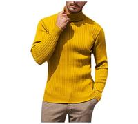 Generico Maglione da Uomo Felpe Vestibilità Comoda Caldo Lunga Basic Casual Maglia a Maniche Lunghe Antivento Leggero Pullover Top Maglioni Manica