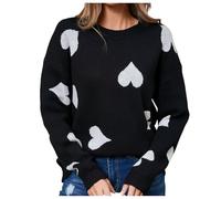 Generico Maglione di Lana Donna,Top Termico A Maniche Lunghe con Scollo A V E Pizzo Colorato Ideale per L'Autunno E l'inverno Caratterizzato da Un Design Accattivante E Come Interno