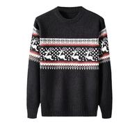 Generico Maglione di Natale Uomo, Maglioncino Girocollo Maglione Maglia Stampato in 3D Divertente Maniche Lunghe Natalizio Brutto Casual alla Moda Maglioni di Natale per Il Tempo Libero Natale