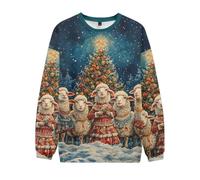 Generico Maglione di Natale Uomo, Maglioni Invernale da Uomo Lavorato a Maglia Fine Senza Cappuccio Pullover Maniche Lunghe con Stampa novità Merry Christmas Caldo Maglione Natale Trash per Uscire