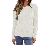 Genérico Maglione Donna Girocollo, Maglioni Lunghe Donna, Semplice Elegante Moda Collo Basso Autunno Pullover Camicia Fondo per Autunno Inverno Spessore Sciolto Tinta Unita Basico Selvaggio Casual Top