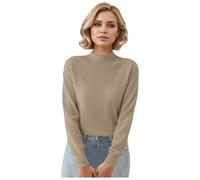Genérico Maglione Donna Inverno Elegante Maglia Donna Morbido Intrecciato Manica Lunga Girocollo Maglioni Top Classico Selvaggio Stile Coreano Pigro Tartan Caldo Felpa Camicette