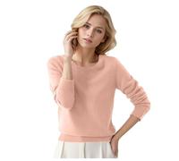 Genérico Maglione Donna Inverno Elegante Maglioni Lunghe Donna Tinta Unita Girocollo Manica Lunga Sciolte Maglione Top Classico Selvaggio Stile Coreano Pigro Tartan Caldo Felpa Camicette