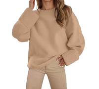 Genérico Maglione Donna Inverno Maglione Sottile Donna Manica Lunga Cotone Morbido Caldo E Comodi Retro Semplice Sciolto Autunno Maglione Top Casual Morbido Plaid Design a Righe Autunno Inverno Casa