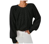 Genérico Maglione Donna Taglia Grande, Maglione Maglia Donna, Semplice Elegante Moda Collo Basso Autunno Pullover Camicia Fondo Classico Moda Solido Elastico Inverno per Autunno Caldo Pullover Top Top