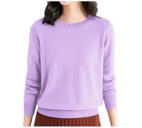 Genérico Maglione Donna Taglia Large, Jersey Cotone Donna, Semplice Elegante Moda Collo Basso Autunno Pullover Camicia Fondo Classico Moda Solido Elastico Inverno per Autunno Caldo Pullover Top