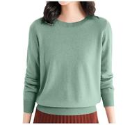 Genérico Maglione Donna Taglia Large, Maglione Donna Basic, Morbido Intrecciato Manica Lunga Girocollo Pullover Top Classico Moda Solido Elastico Inverno per Autunno Caldo Pullover Top