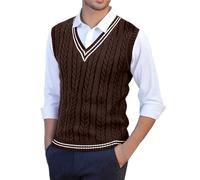 Generico Maglione Girocollo da Uomo Invernali Collo Alto Maglioni vestibilità Comoda Sweater Termica in Tinta Unita Pullover Classico Elegante Top Vintage Spessa