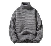Generico Maglione Lupetto Uomo Termica Maniche Lunghe, Maglia Uomo Taglia Forte Pullover Leggero Tendenza Sweater Invernale Classico Senze Zip Perfetta per L'autunno E l'inverno