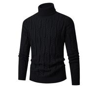 Generico Maglione Lupetto Uomo Termica Maniche Lunghe, Maglia Uomo Taglia Forte Traspirante Maglioncino Tendenza Leggero Sweater Basic Senze Zip Perfetta per L'autunno E l'inverno