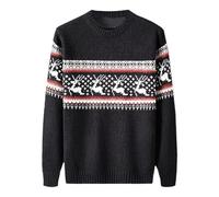 Generico Maglione Natalizi da Uomo, Maglioni Uomo Invernali Lavorato a Maglia Fine Stampato in 3D Divertente Maniche Lunghe Natalizio Brutto Casual alla Moda Maglione Natale Trash per Festa Natalizie