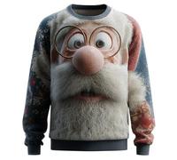 Generico Maglione Natalizio Lavorato a Maglia da Uomo 3D Stampato Unisex Xmas Pullover Festive Top Lavorato A Maglia Maglione per Le Vacanze Brutte Felpa Natalizia da Uomo
